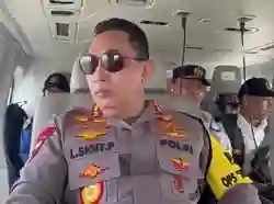 Kapolri Memantau Arus Balik di Tol Cipali Menuju Jakarta dari Helikopter
